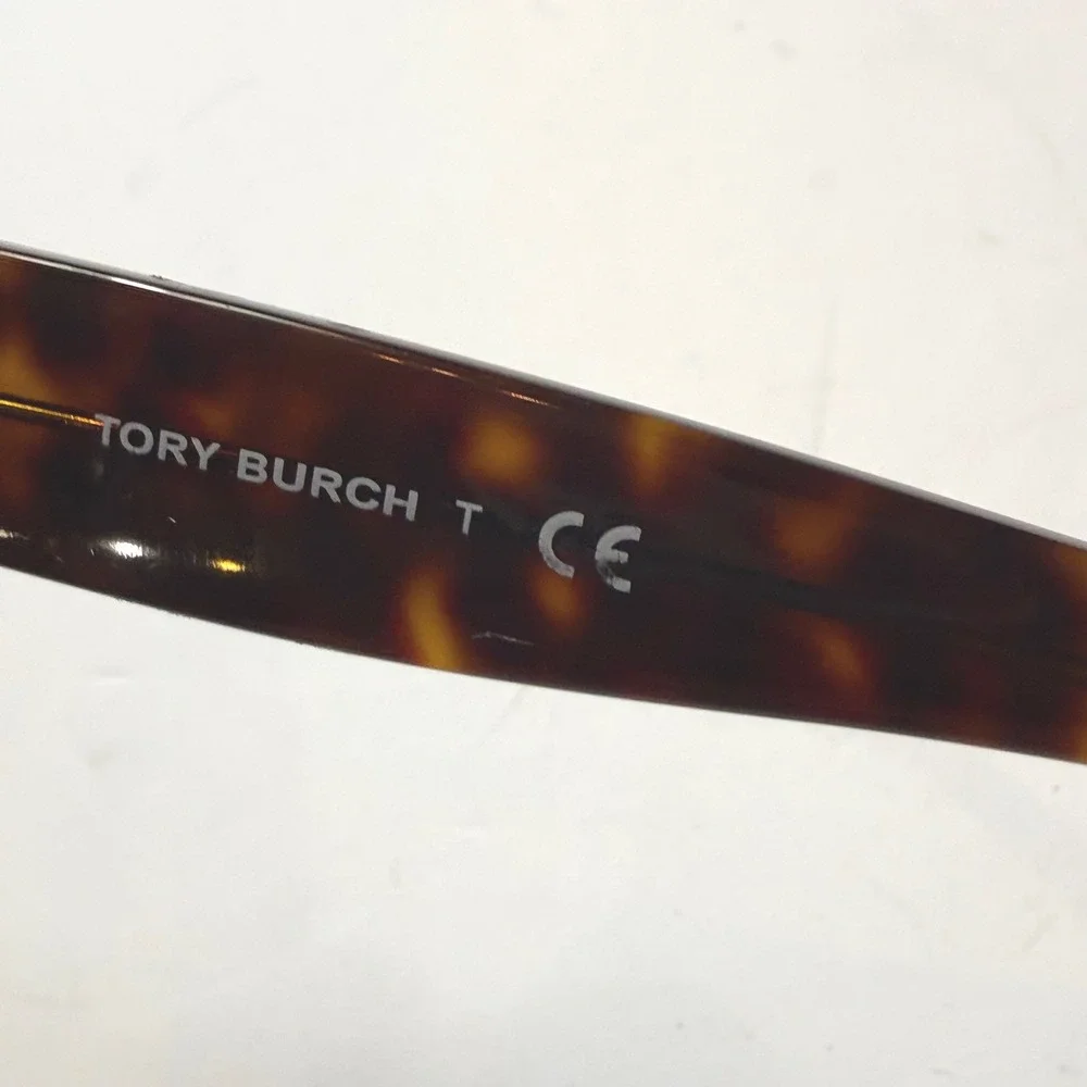 Tory Burch TY7155U Dark Tortoise Butterfly Sunglasses Gold Logo 56mm